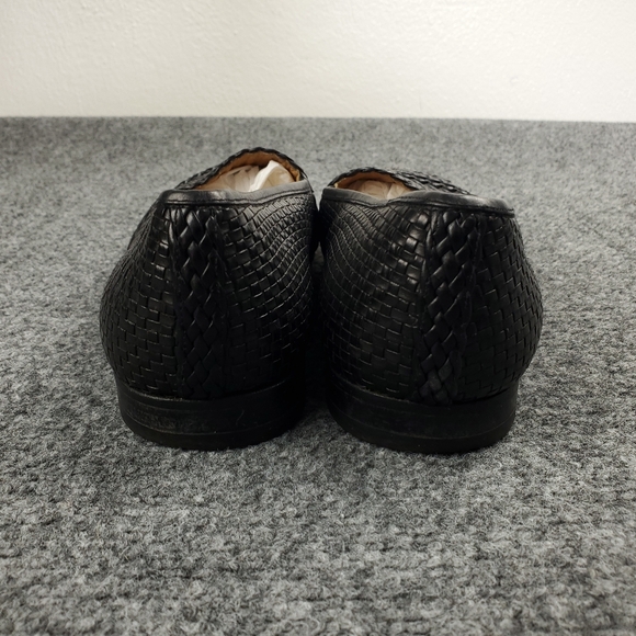 Bally Loafers Mens 9.5 Basket Weave Woven Black Leather Dress Shoes Formal Italy main image 4